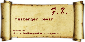 Freiberger Kevin névjegykártya
